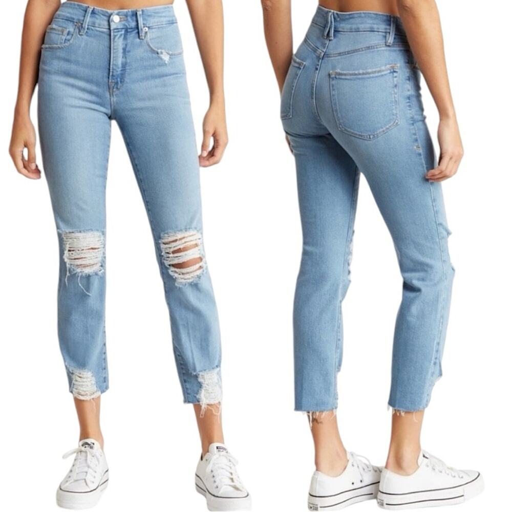 NWT Good American Good Classic Slim Straight Jeans Size 8/29 Retail $145